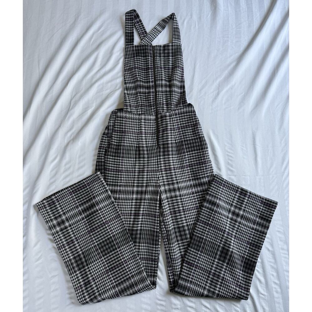 Hollister Women’s Plaid Dress Overalls Bibs Size XS Adjustable Button Straps